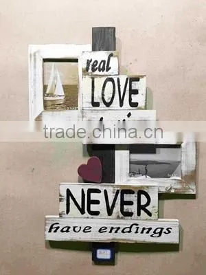 Hot Selling~ Antique Wooden Plaque/sign Bunch With Different Opening Photo Frame Decor photo-2