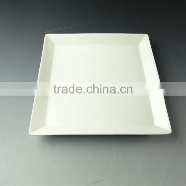 White Square Porcelain Plate, Cheap Flate Dinner Plate for Restaurant With All Size in Stock photo-2