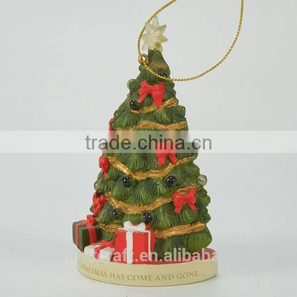 Best Selling Christmas Items Mini Resin Christmas Tree Ornament photo-3
