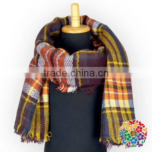 Turkish Pashmina Shawl Red Plaid Winter Shawl Kids Latest Design Shawl photo-5