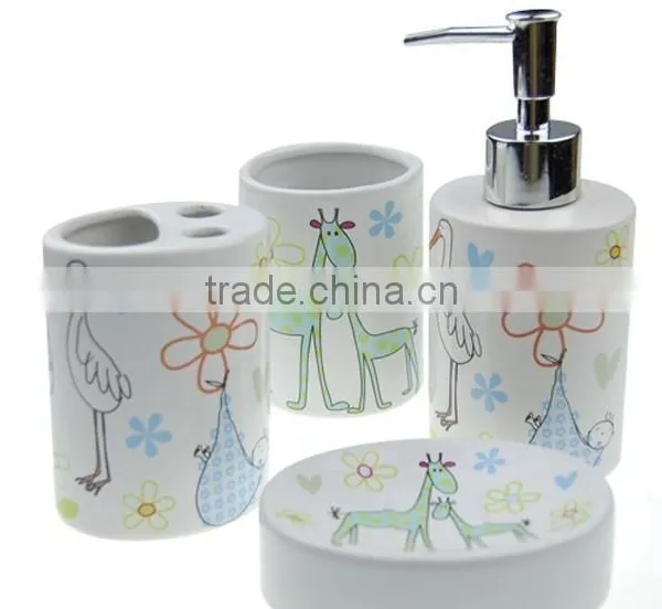 Children Ceramic Bathroom Set photo-3