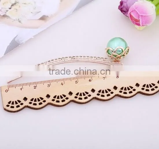 Beautiful Crystal Pearl Jewel Hair Clip photo-2