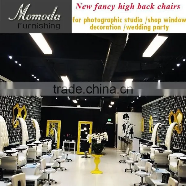 JR040 High Class Antique Wedding Queen King Chair Sale photo-5