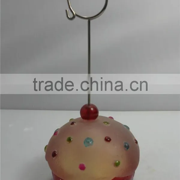 Clear Desktop Sweet Cake Shaped Note Clip