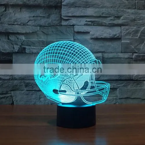 New NFL LED 3D Night Light 7-Color Table Lamp Xmas Gift photo-3