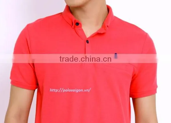 ot Sale Man Custom 100% Cotton Polo Shirt photo-2