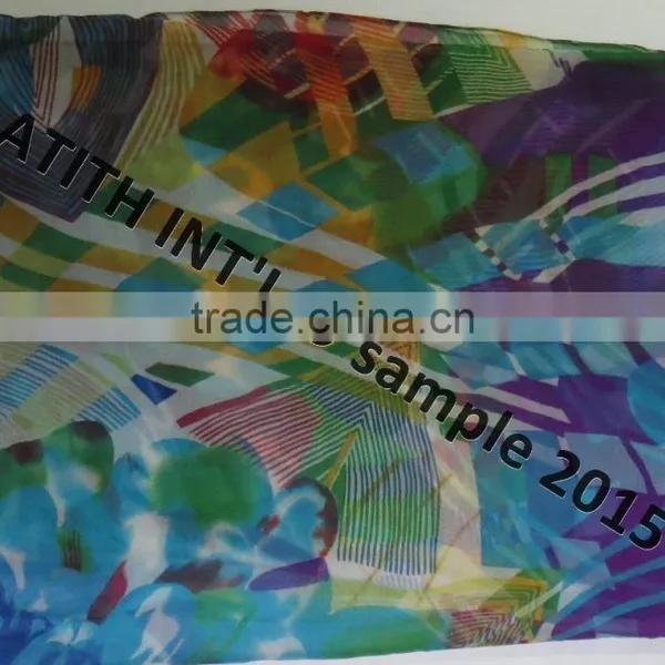 Printed Silk Scarf photo-2