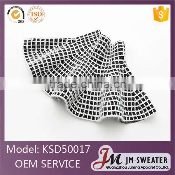 Fashion Formal Design High School Uniform Black Plaid Pleated Skirt photo-3