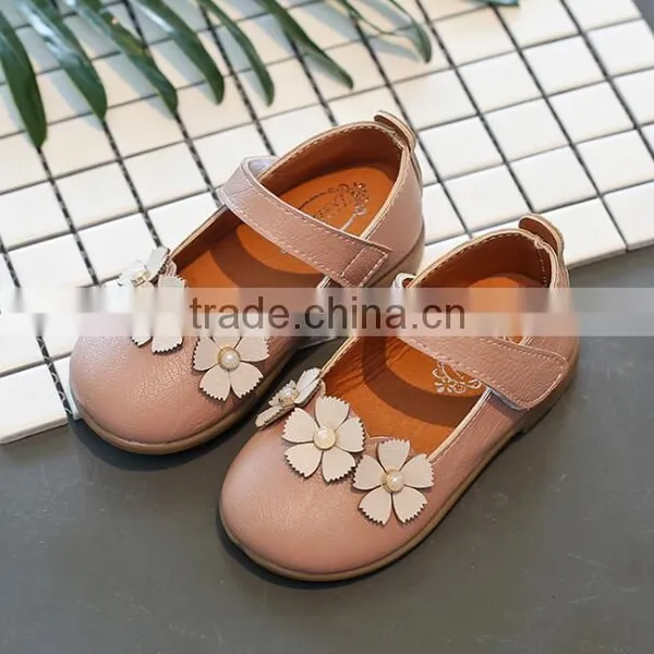 Zm35719a Autumn Wholesle Baby Shoes Children Girl Flower Leather Shoes photo-5