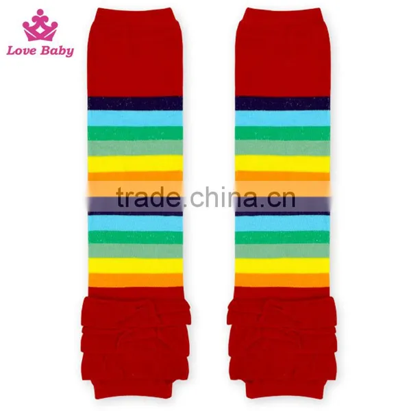 Newest Fashion Cotton Leg Warmer Kid Stripes Knitting Leg Warmer Socks photo-3