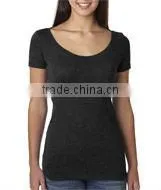 Next Level Apparel Ladies' Tri-Blend Scoop Tee - Made From Pre-shrunk 50% Polyester, 25% Cotton and 25% Rayon. photo-3