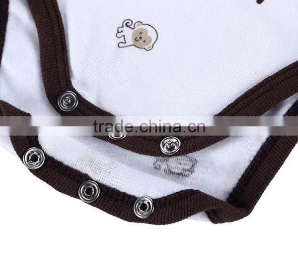 Factory Price Summer 100% Cotton Newborn Short Sleeve Bodysuit Soft Playsuit Baby Boy Romper Animal Pattern photo-3