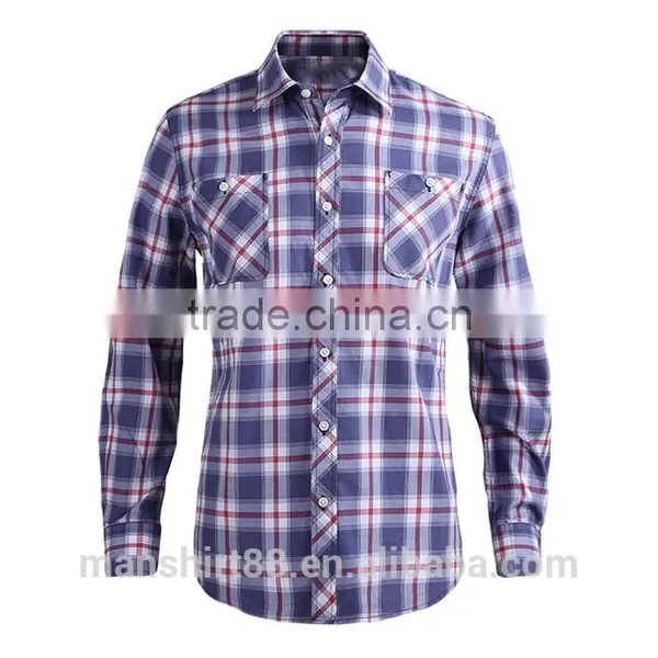 2017 New Fashion Causal Shirt for Men 100% Cotton Flannel Shirt photo-2