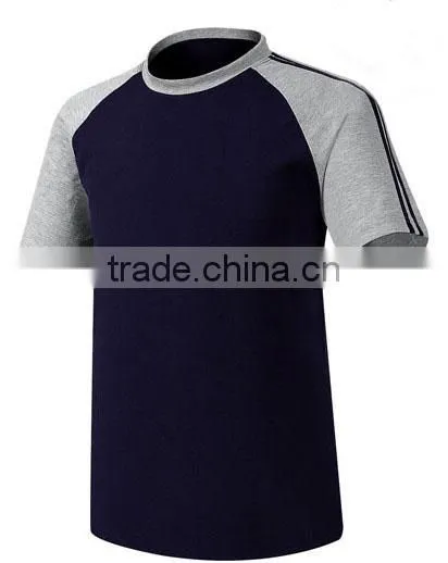 Cotton Red&white Two Tone Plain t Shirt for Men photo-3