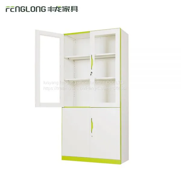 Laboratory and Library Used Stainless Steel Glass Door Display Cabinet photo-3