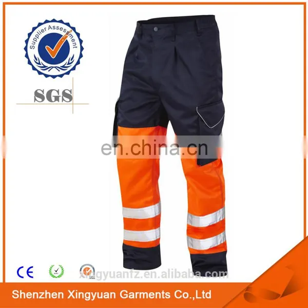 Mens Polyester/Cotton Oil Resistant Reflective Tape Used Workwear Work Pants photo-2