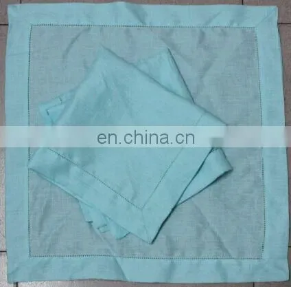 Dyeing Colors Linen Napkin in Turquoise/blush/taupe Color photo-2