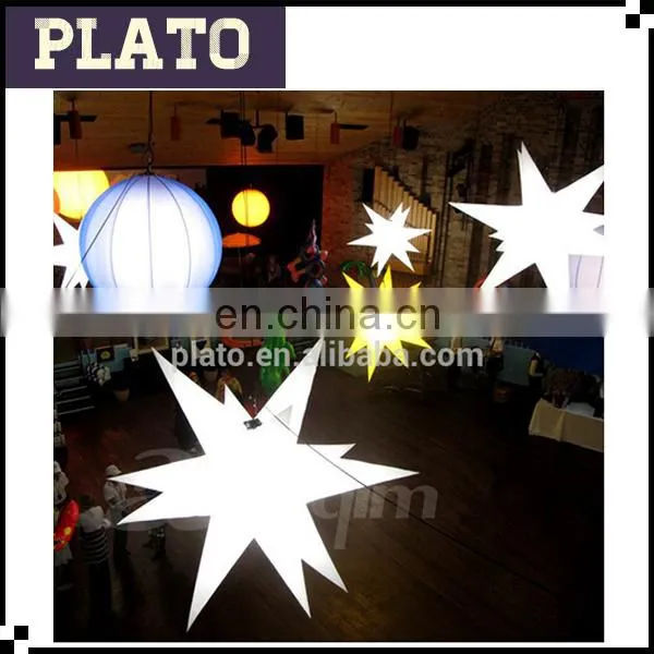 Best Selling Muti-color LED Inflatable Hang Star, Christmas Decoration Lighted Star, LED Wedding Star for Sale photo-2