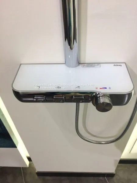 AT-P003 Shower Systems With Platform Stainless Steel Shower Set Chrome Colour 3 Functions Foshan Supplier photo-4