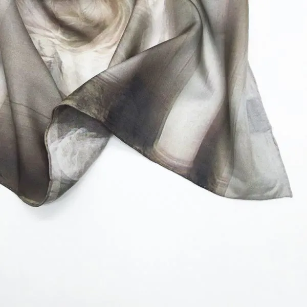 Hangzhou Hand Rolled Custom Digital Print 100% Satin Silk Scarf photo-5