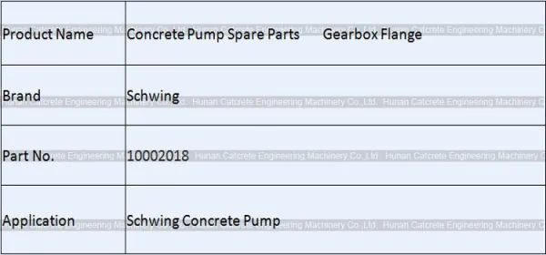 Concrete Pump Spare Parts Schwing Gearbox Flange 10002018 photo-2