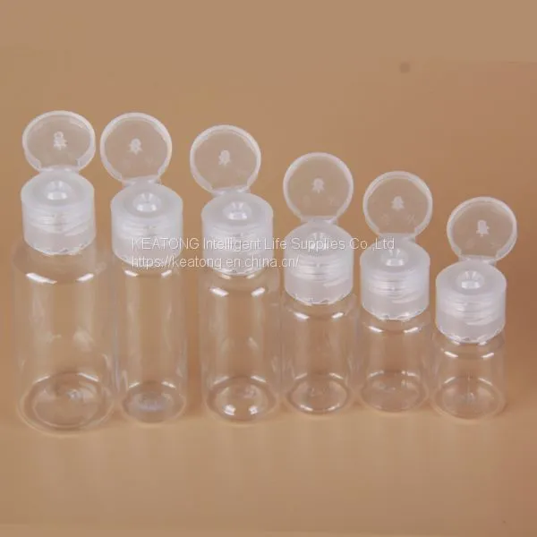 5ML 8ML 10ML 15ML 20ML 30ML Transparent PET Plastic Bottles With Flip Top Cap