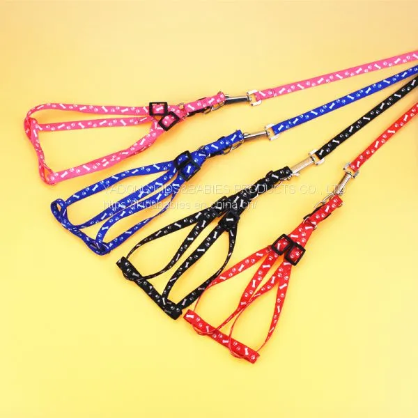 Dog Chain Polyester Printed Pet Chest and Back Leash A3 Polyester Printed Pet Chest and Back Leash photo-3