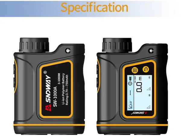 Sndway Laser Range Finder 6x Telescope 600M/1000m/1500m for Hunting Golf Measuring photo-4