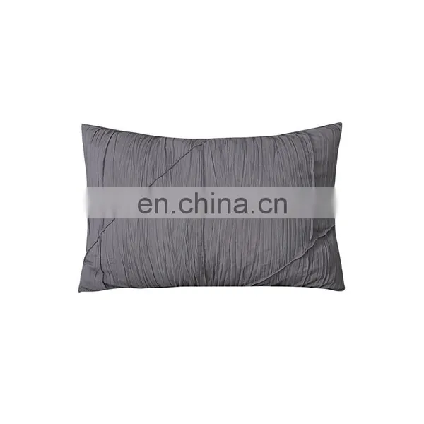 Home Bedroom Bedding Quilt Pillow Set Solid Color Bedspread Household Quilted Quilt Cover Embossed Bedspread Set photo-4