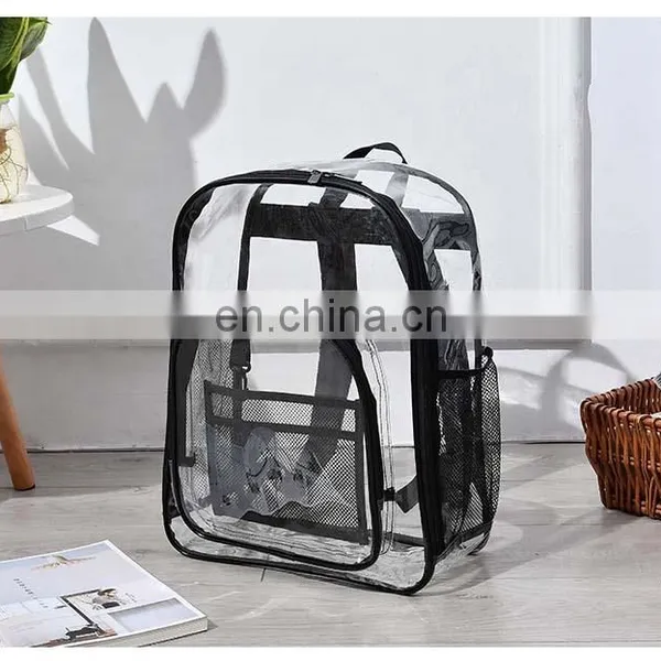 Custom New Fashion Waterproof Colorer Transparent Clear Pvc Backpack photo-6