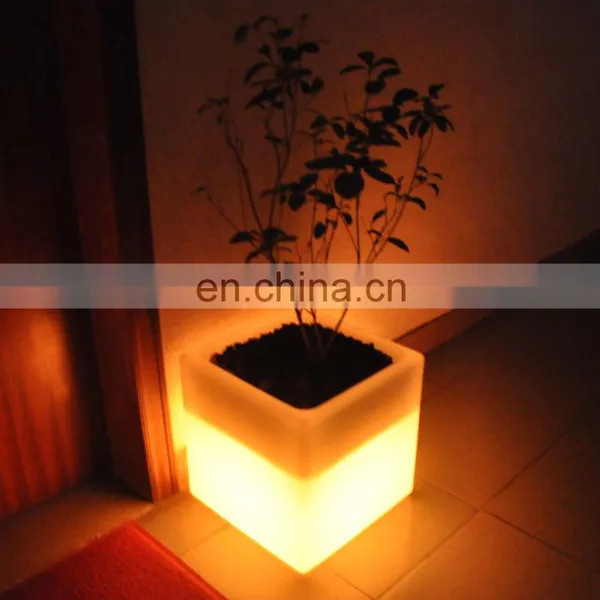 Waterproof Led Illuminate Glowing Flower Pot /outdoor Plastic Flower Vase photo-5