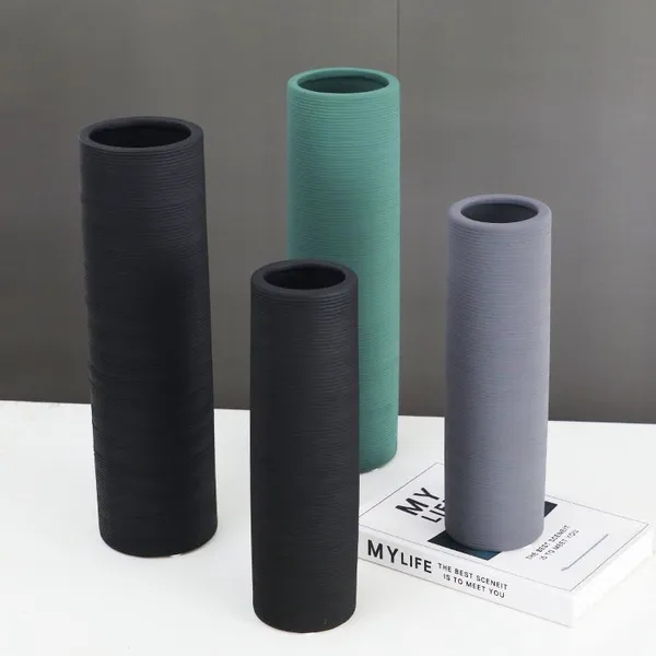 Retro Style Drawing Ceramic Vase, Softdecoration Vase For Living Room photo-4