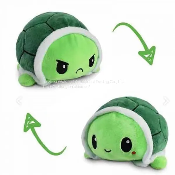 Stuffed Double-sided Flip Animal Plush Toy 15cm Reversible Color Unicorn Turtle Cat Doll Gifts for Children