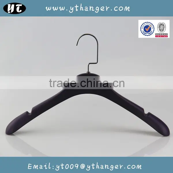 HA6878 Cheap Notched Plastic Hanger Rubber Coated Clothes Hanger photo-4