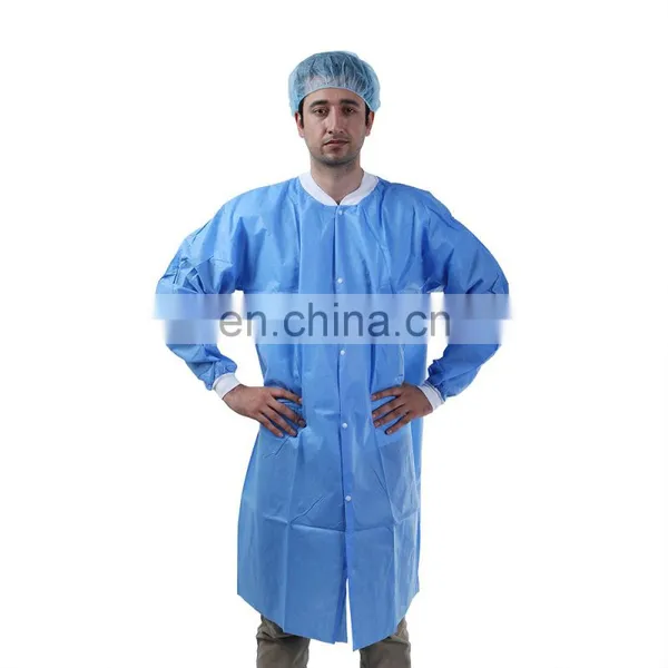 Medical Protective Disposable SMS Lab Coat for Hospital Examination photo-4