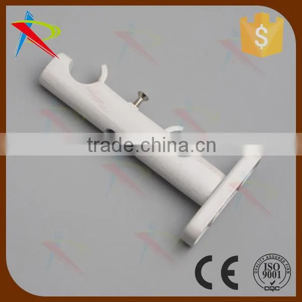 Wall Install Curtain Pole Double Bracket With Surface Wooden Plated photo-4