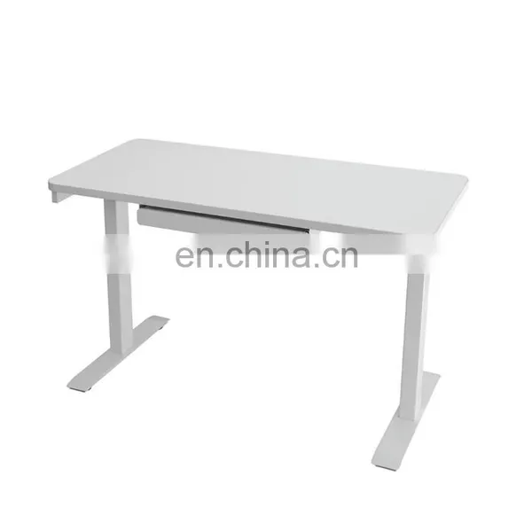 Rectangular White 1 Drawer Standing Desk With Adjustable Height Feature photo-2