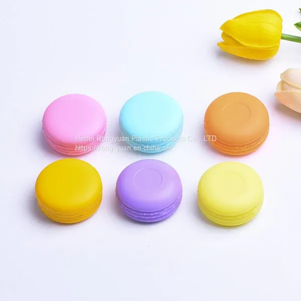 Wholesale 5 g 10 g Mini Macaron Shape Colorful Cosmetic Plastic Jar for Ointment Cream for Lip Balm Gloss Eye Shadow photo-3
