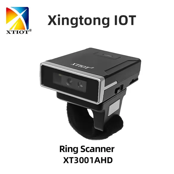 XT3001AHD XTIOT Online Shopping Ring Barcode Scanner 2D CMOS Mini Finger Code Reader Support SPP BLE Mode