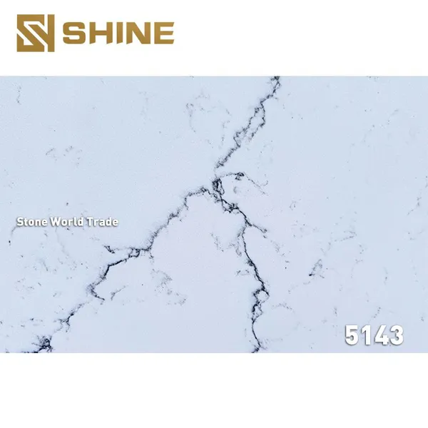 Horizon Kitchen Countertop Slab Artificial Calacatta White Silica Quartz Stone Quartz Slab Widely Used photo-3