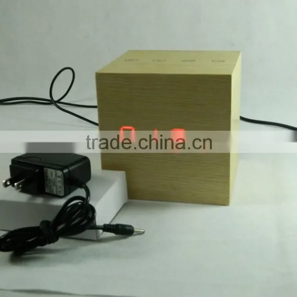 Nature Material High Quality Sensor Indoor Wooden Clock photo-6