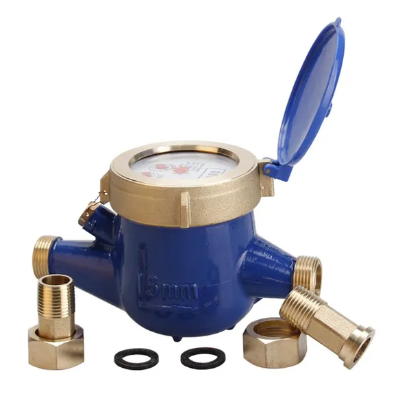 DN15 DN20 DN25 Multi-Jet Dry Dial Class B/C R160 Horizontal Water Meter Brass Body photo-5