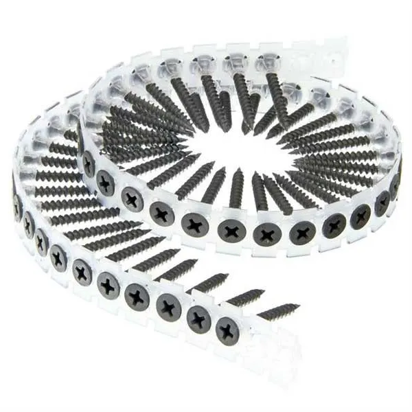 China Manufacturer Auto-feed Screws, Fine Thread, White Zinc Plated, Plastic Strip, 25-40mm Lengths, for Drywall Application photo-2