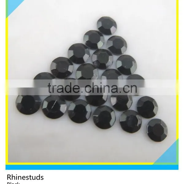 Iron On Aluminum Loose Rhinestuds 3mm Grey Hotfix Metal Octagon Rhinestone photo-3