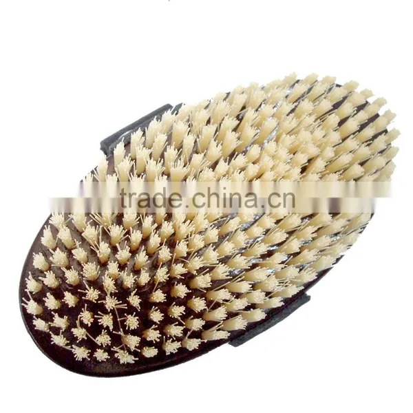 Wooden Beard Brush With Leather Handle