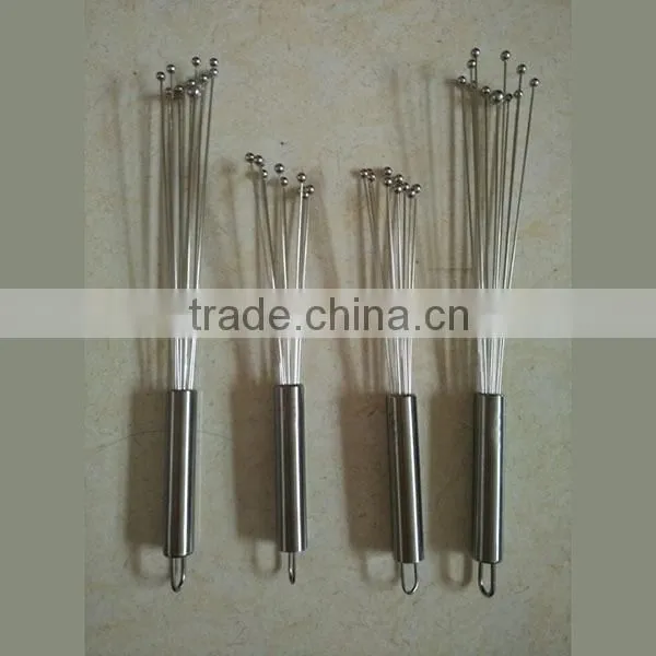 New 10'' /12'' Stainless Steel Egg Beater/egg Whisk Egg Shaker Solid Grip LOGO Embossed photo-3