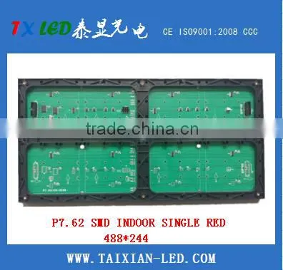 P7.62 Red Led Display Board Indoor Advertising Led Display Screen Modules photo-3