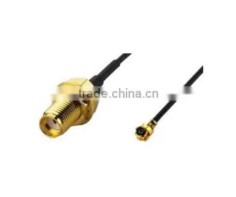 Factory Price RG174 Pigtail Cable With SMA(F) Bulkhead Jack Straight to IPEX MHFI(U.FL Comp) Connector photo-2