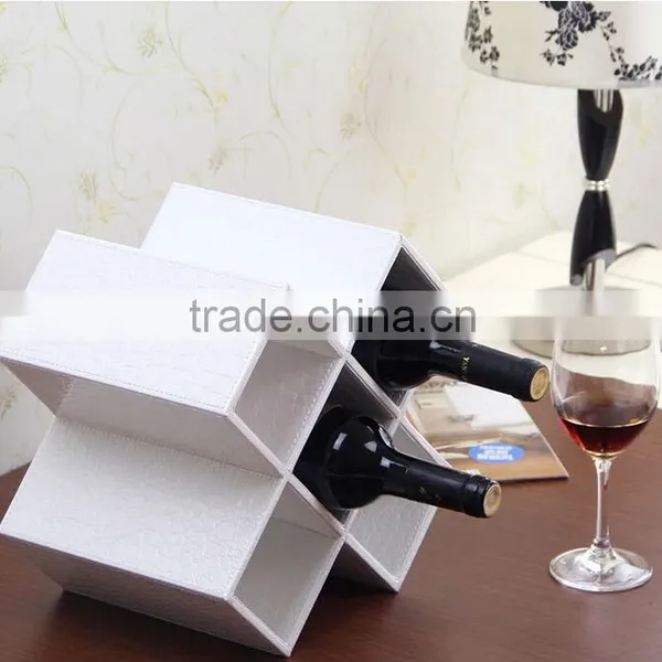 PU Faux Leather Wine Rack ,Wine Holder photo-4