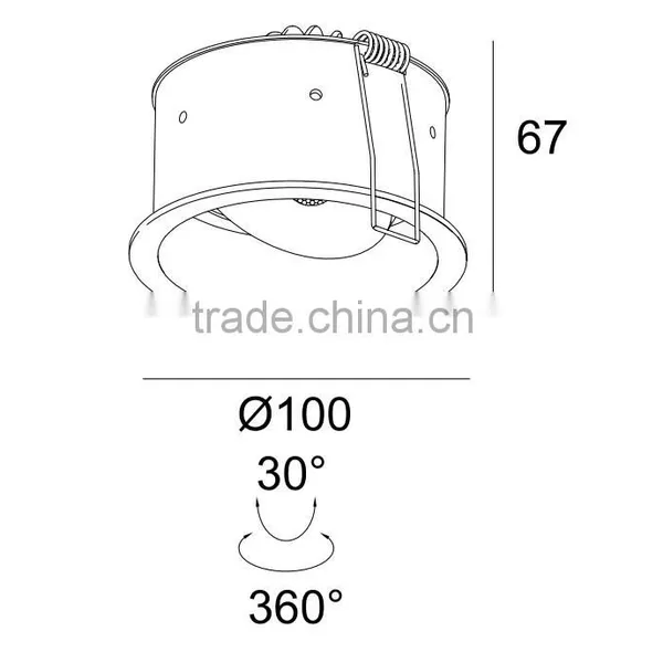 7W High Quality IP54 Adjustable Dimmable Anti-glare Led Ceiling Downlight photo-4